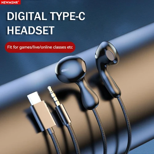 하이파이 스테레오 헤드셋, 소음 감소, 스포츠 게이머 핸즈프리 2024, 삼성 이어버드, C타입 유선 이어폰, 인이어, 3.5mm 헤드폰 