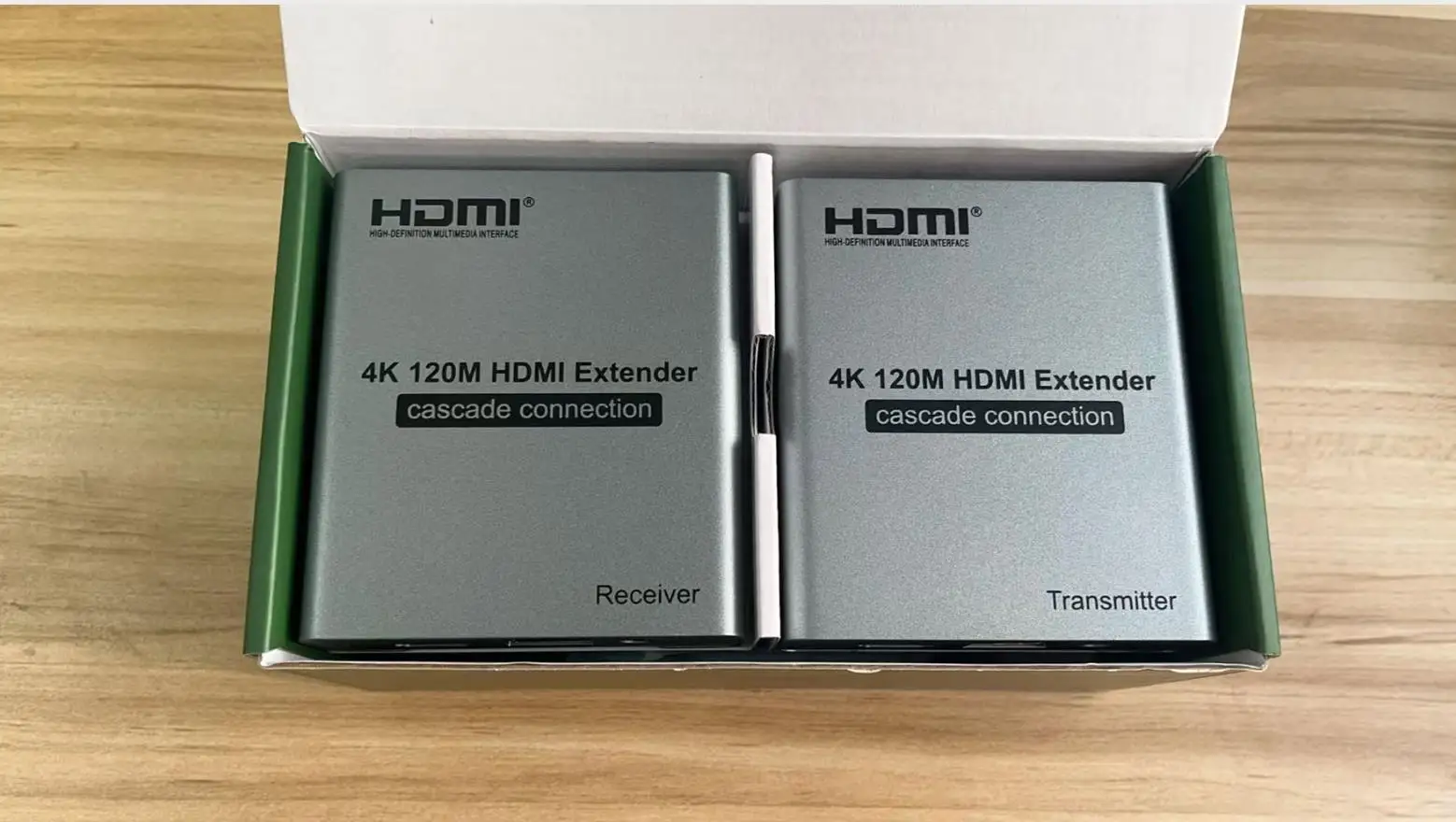 

4K 120M HDMI Ethernet Extender Video Splitter Via Cat6 RJ45 Cable Support Cascade Connection 1 Transmitter To Many Receiver
