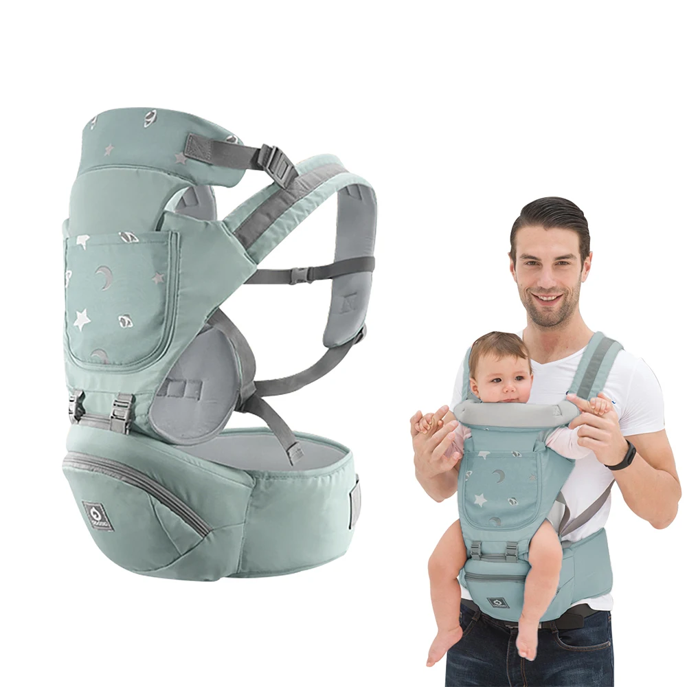 

Ergonomic Baby Carrier with Detachable Hip Seat Multifunctional Baby Carrier Newborn to Toddler Baby Harness for Carrying Infant
