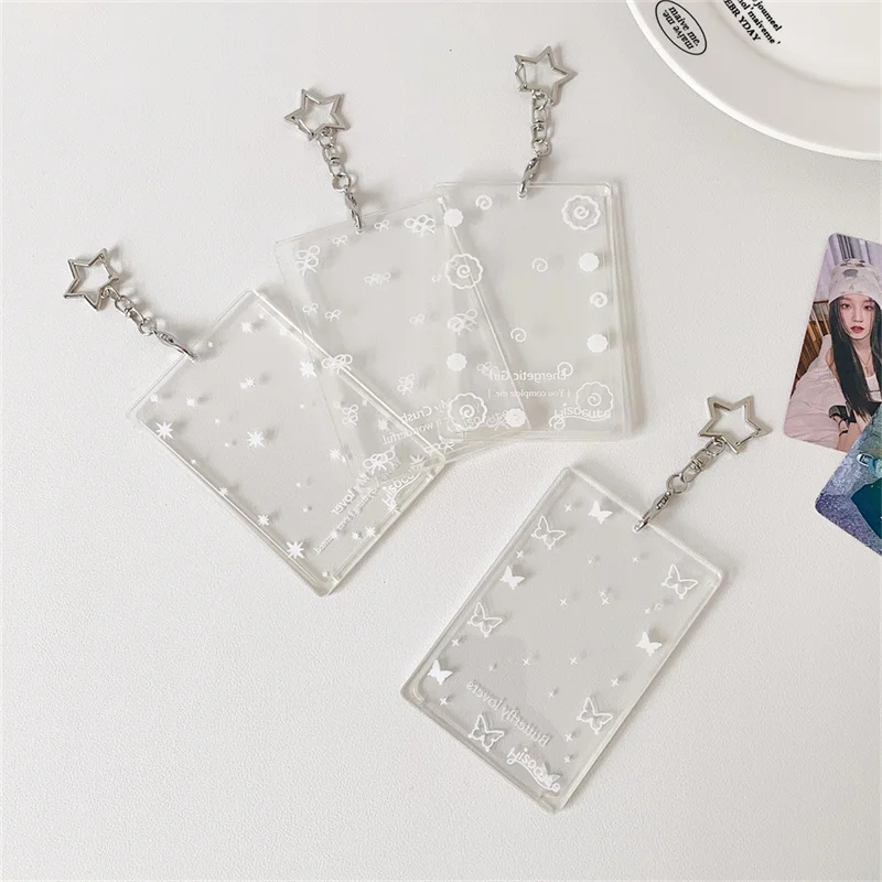 Kpop 3 Inch Hard Card Holder Pendant Postcard Card Case Idol Album Photo Card Card Brick Collector Card Photocards Holder