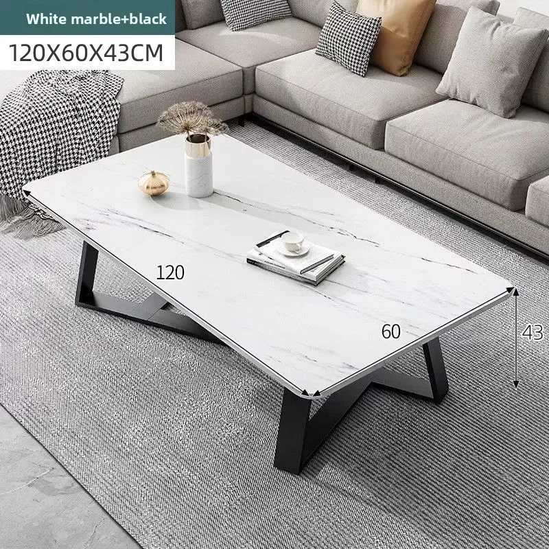 

Durable Coffee table Italian light luxury living room sofa tea table marble pattern small low table small apartment edge table