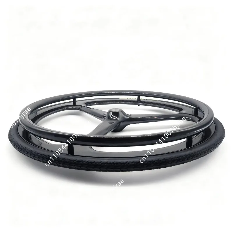 Comfort Light Tire 24x1 Carbon Straight Spoke Rear Wheel Essential Replacement Parts For Daily Manual Wheelchair Mobility