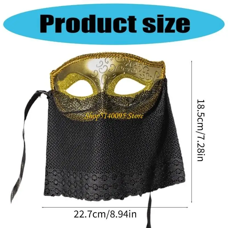 DXAE Mascarada máscara Venetians Mask Mardi Gras Mask Malk Face Mask Mask Mask Velo