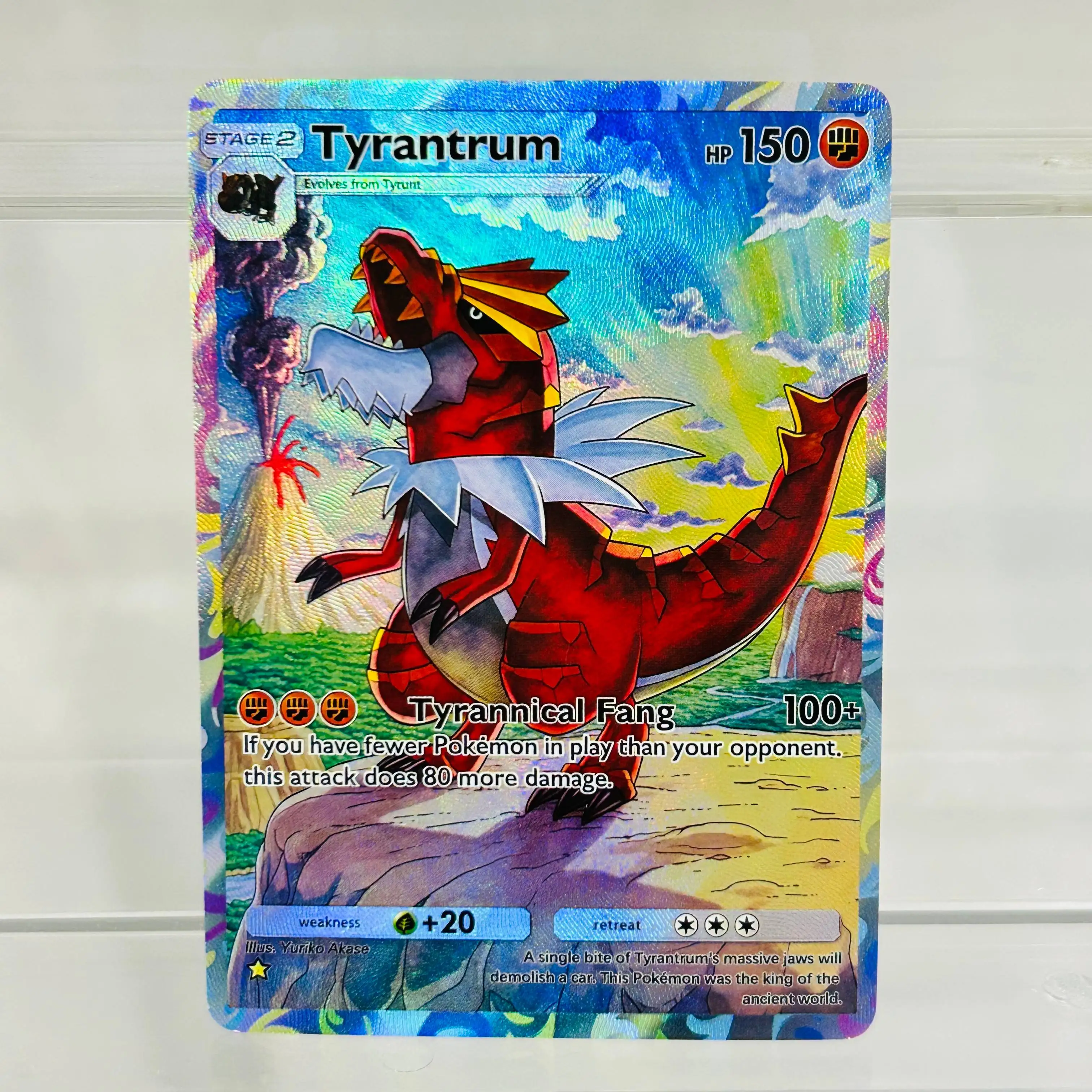 

Pokemon Tyrantrum English DIY Card with Holographic Texture, Perfect Condition Premium Anime Collection Card