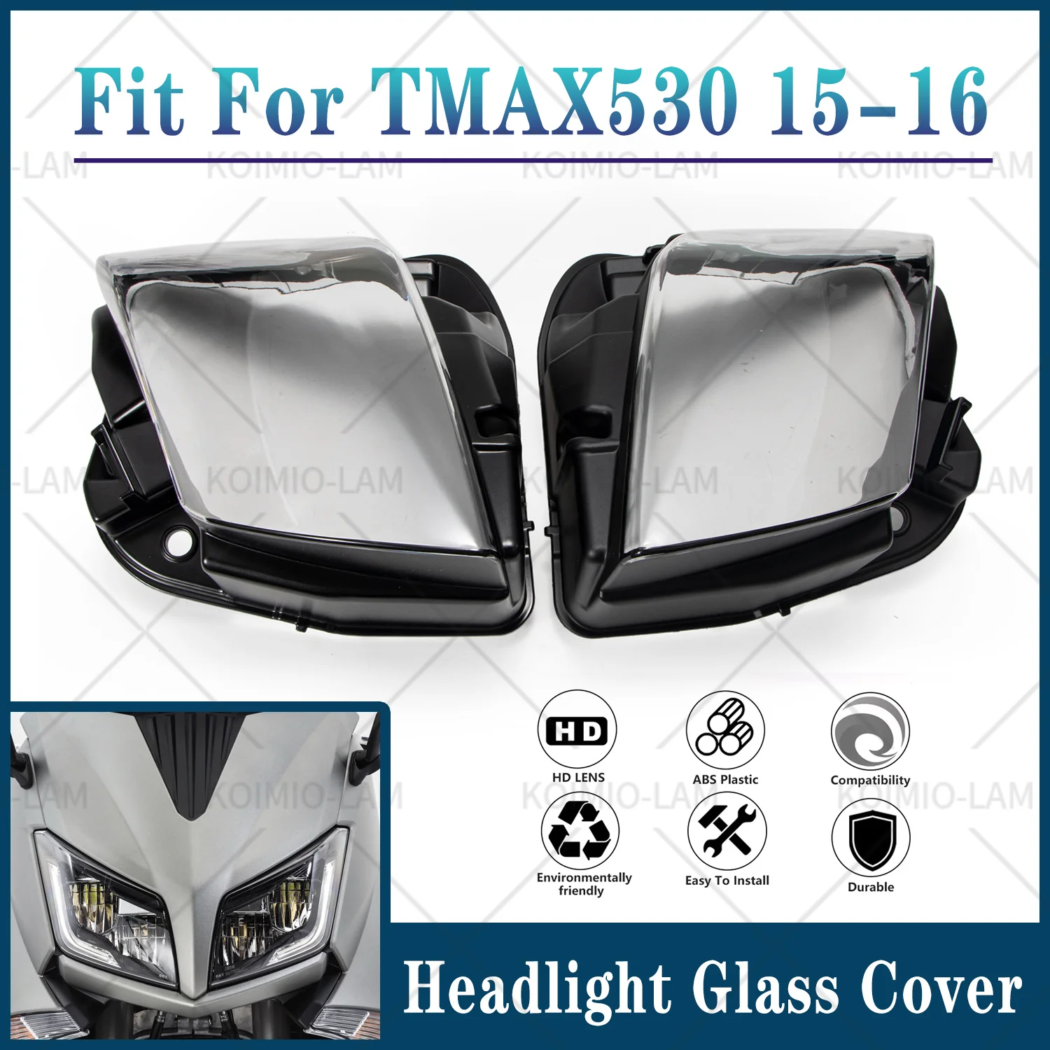 

Подходит для YAMAHA TMAX 530 TMAX 530 XP 530 2015-2016 гг., стеклянная крышка корпуса фар