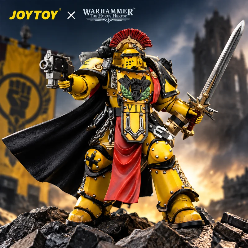 Joytoy Warhammer The Horus Heresy Imperial Fists Praetor MkIII Power Armor 1 18 Scale Posable Collectible Action Figure