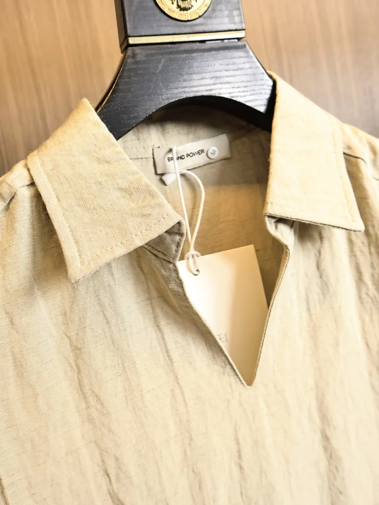 

Linen Blend Craft Breathable Skin-friendly Summer Men's Loose High-grade Fashionable Shirt Standard Fit Casual Urban Sty...