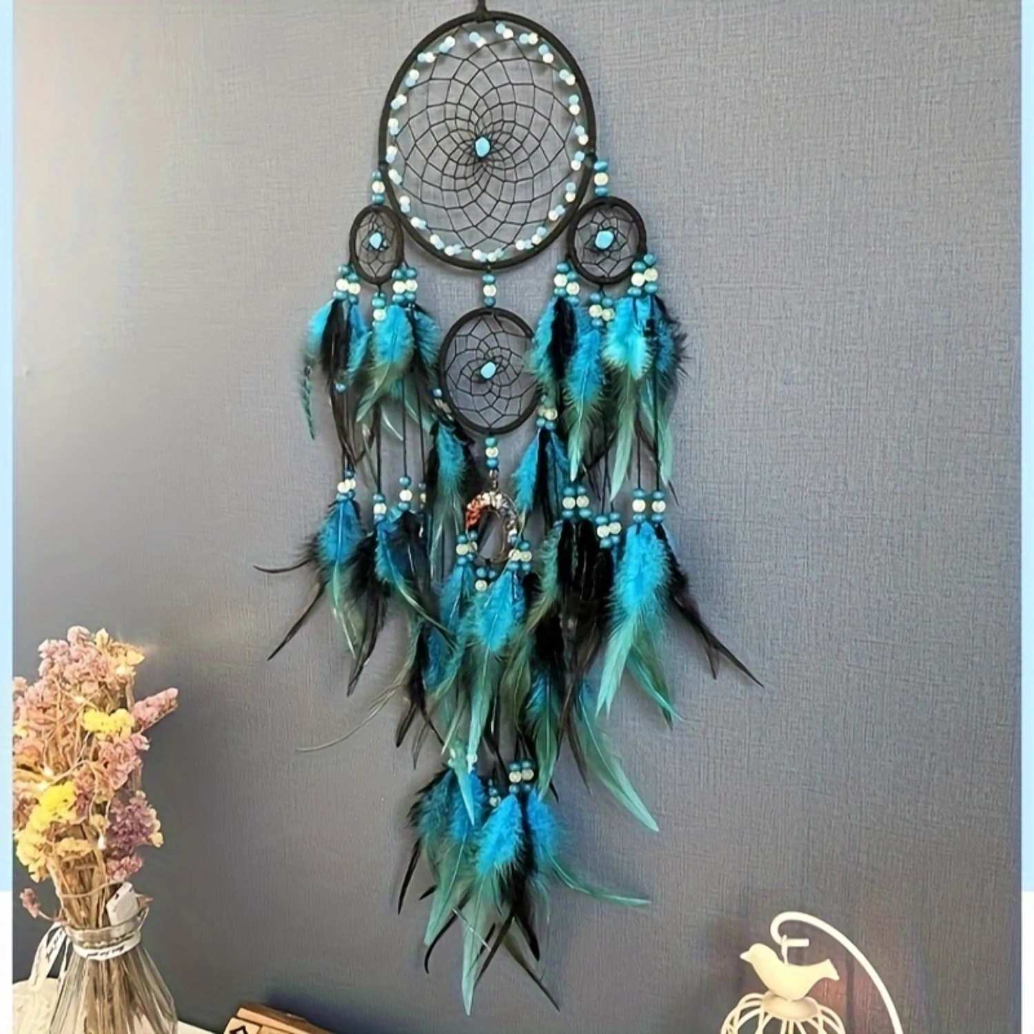 Exquisite  Handmade Dreamcatcher - Handcrafted with Love, Intricately Woven Design, Unique Hanging Ornament for Walls, Adds Bohe