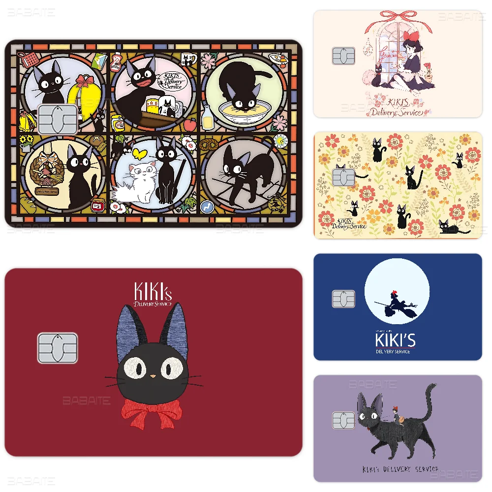 KiKi Jiji Cat Anmie Sticker Film Skin Cover For Credit Card Debit Bank Card Front