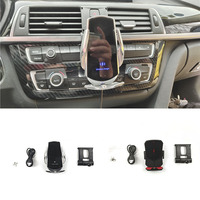 15W 10W Qi Fast Charging Wireless Charger Car Mount Phone Holder Automatic Clamping For 2013-2019 BMW F30 F31 318i 320i 330i