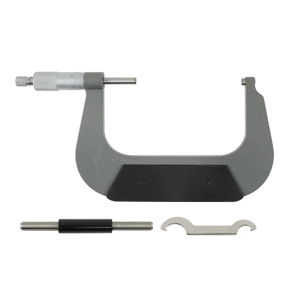 U-Shaped Outer Micrometer 4-5 Inch with Carbide Tip Accuracy 0.0001 Inch Suitable for Precision Measurement Work with Box