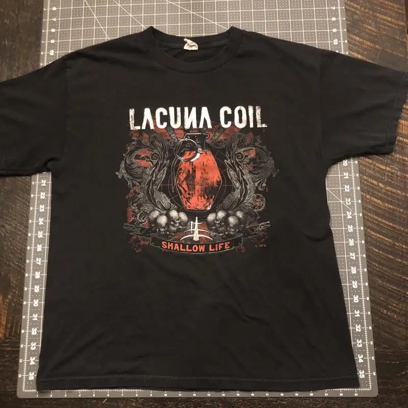 لاكونا لفائف الحياة الضحلة 2010 جولة الحفلة الموسيقية تي شيرت الرجال Sz L