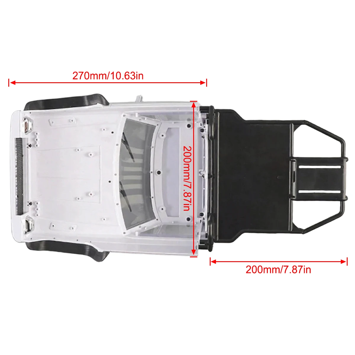 Cherokee Hard Plastic Body Cab Shell + Nylon Back-Half Cage Unassembled for 1/10 RC Crawler Axial SCX10 TRX4 90046 Accessories