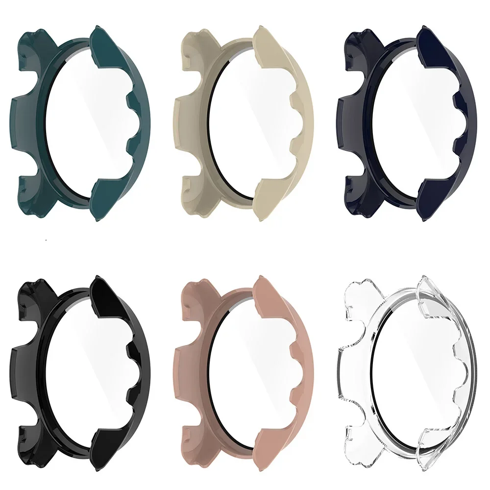 PC + gehärtetes Glas Schutzhülle für Garmin Forerunner 255 255S 965 Full Screen Protector Shell Bumper