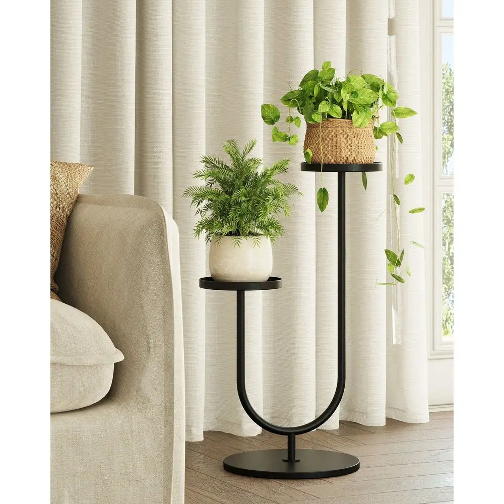 

Plant Stand Indoor Modern Plant Stands Corner Plants Shelf For Indoor Plants Display 2 Pots Black Planter Holder For Home Livin