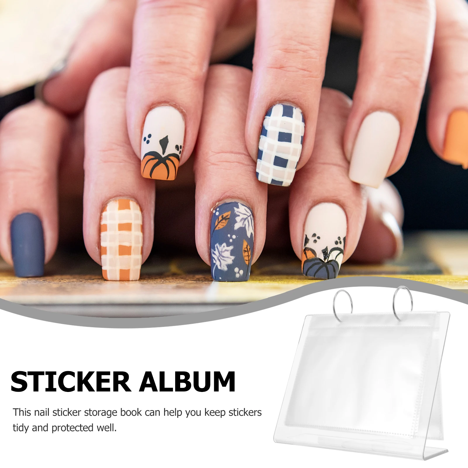 

Nail Art Display Stand Sticker Storage Case Album Organizer Collecting Book for Nails Stickers Acrylic Keep Tidy