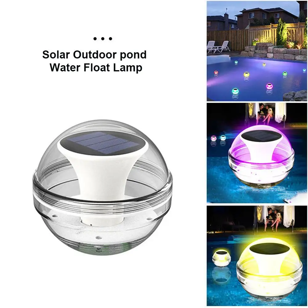 Solar Float Light 3 tryby regulowana zewnętrzna wodoodporna lampa nocna na basen słoneczna lampa pływające kulki do ogrodu na podwórku