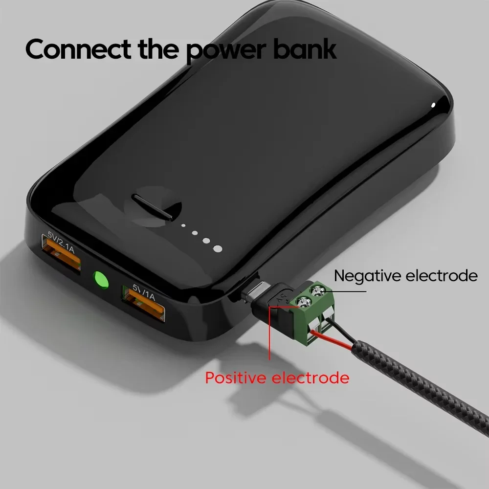 USB C to 2Pin Terminal Adapter Solderless Plug Type-C to 2 Pin Screw Crimp Terminal Block Green 5V Charging Connector