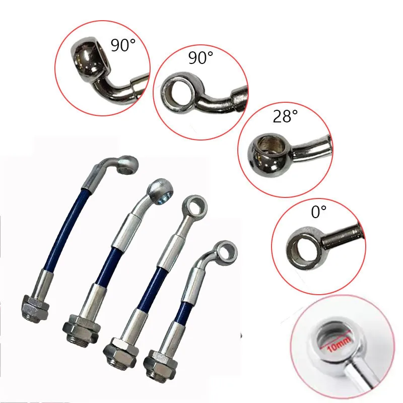 Motorcycle Brake Hose Modified Racing Brake Lines AN3 High-Performance Brake Clutch Oil Pipe Stainless Steel Braided Brake Hose