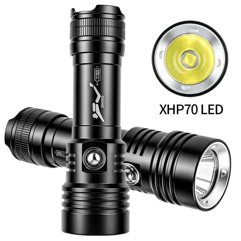 Diving super strong light long-range flashlight underwater waterproof night diving supplementary light super bright sea lantern