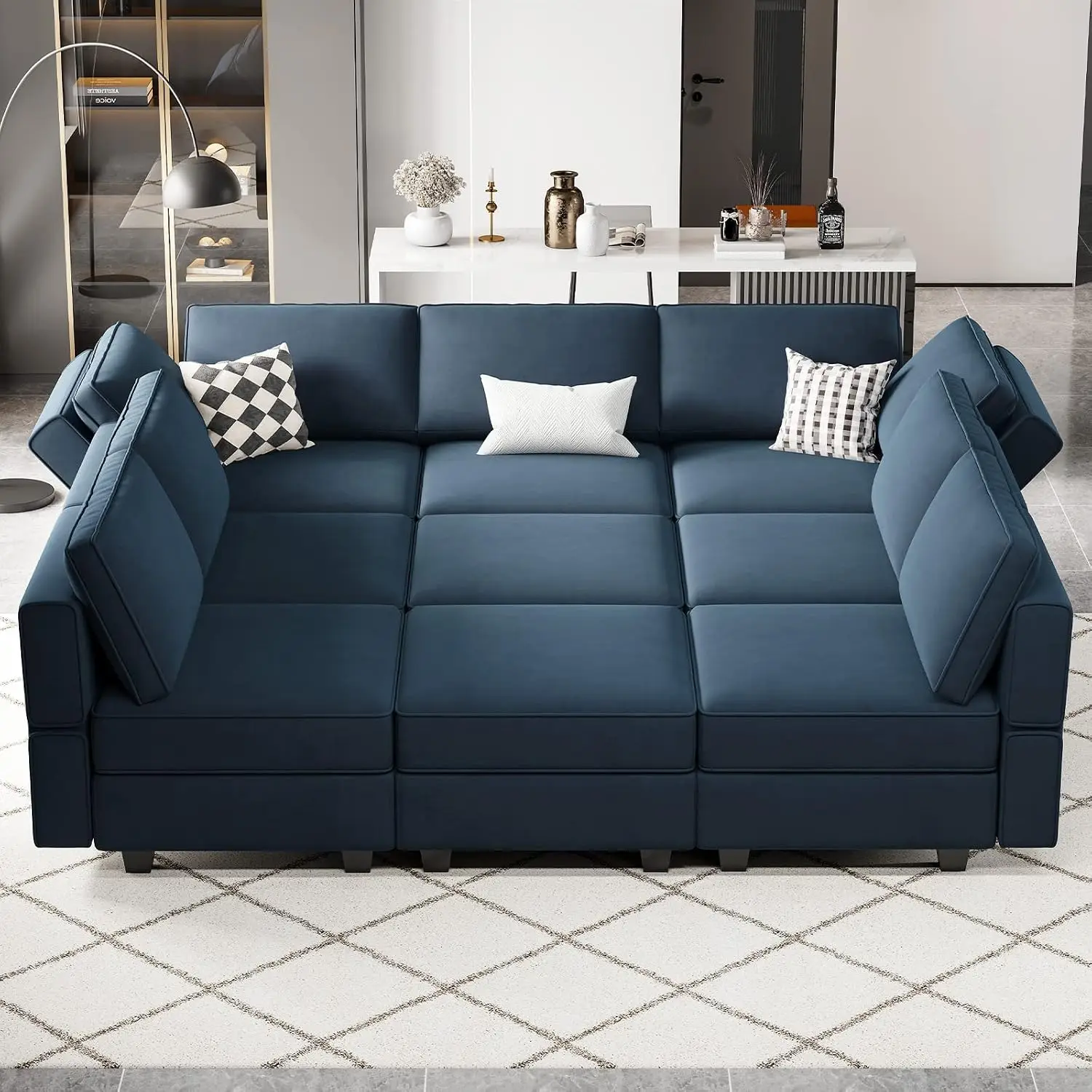 Modular Sectional Sofa with Ottomans Velvet Reversible Sleeper Sectional Sofa with Chaise Modular Sleeper Sofa Bed with, Custom