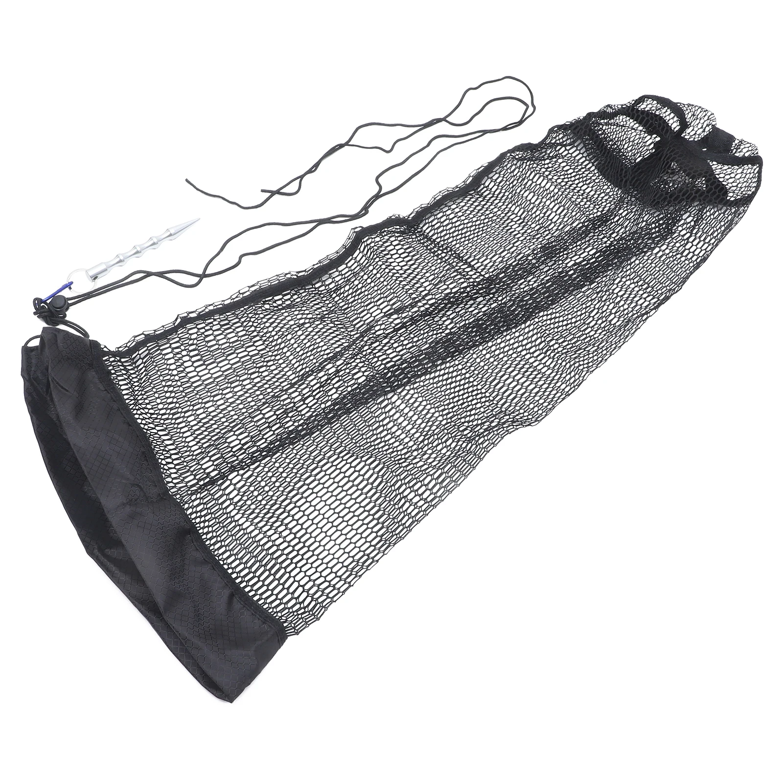 

1 set Thickened Fishing Net Guard Bag Baskets Drawstring Foldable Mesh Cage Quick Drying Easy Clean Fish Catching Tool Basket