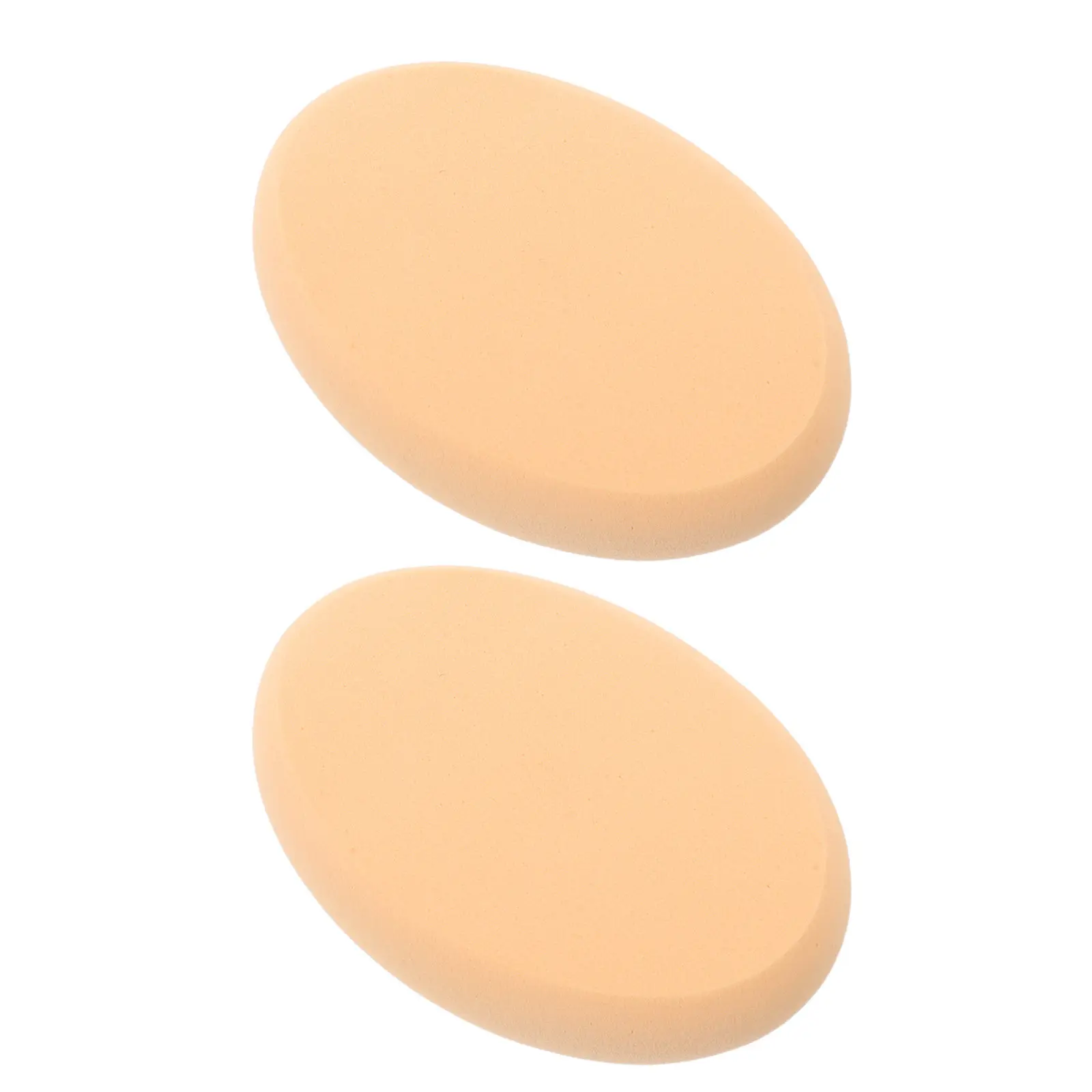 2Pcs Oval Makeup Sponge Flat Foundation Powder Puff Soft Blending Sponges for Home Quick Touch Up Oval Sponge