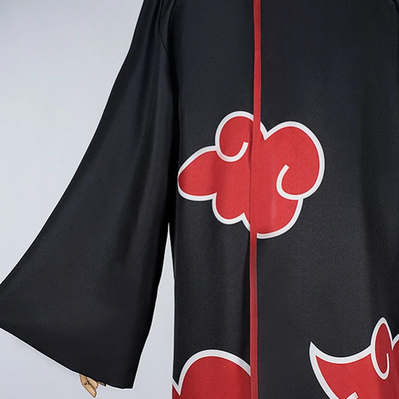 Anime Ninja Uchiha Itachi Cosplay Costume Full Set Cloak Headband T-Shirt Pants with Wig Cos Convention Gift Unisex Adult Versio