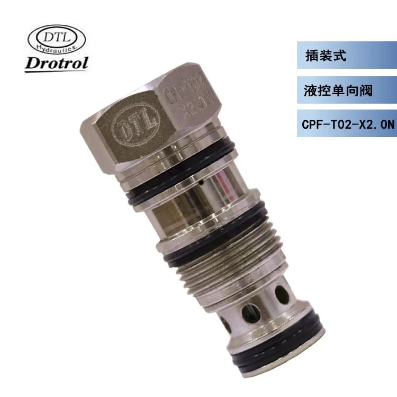 CPF-T02-X0.2 DTL Threaded Cartridge Valve, Plug-in Pilot Valve，1PCS
