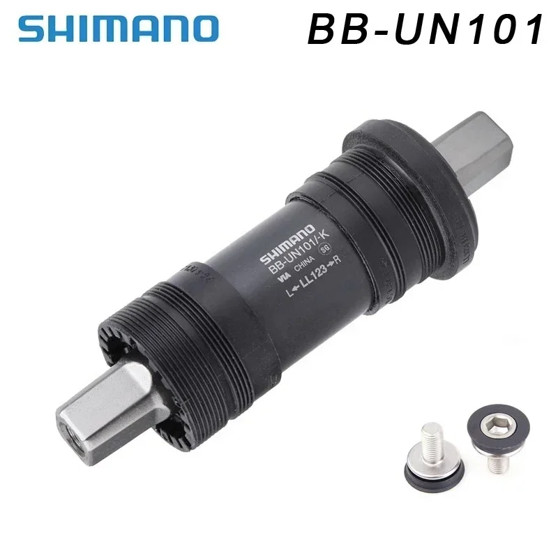 Shimano BB-UN101 Square Taper Bottom Bracket, 68mm Shell Width, 123mm Axle Length, Bicycle Square Crank BB