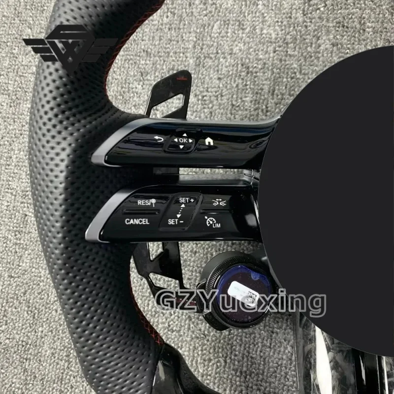 Multifunctional Forged Carbon Steering Wheel Flat Bottom  Style Fit for Mercedes Benz C E S GLC GLE W205 W213 W223 C300