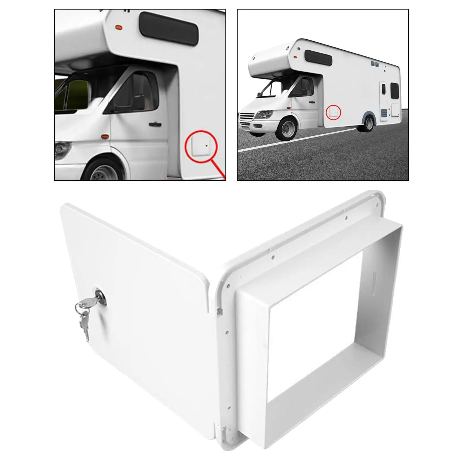 

Electric Power Cord Cable Hatch Electrical Access Door 10x9inch Waterproof for RV Trailer Accessories Easily Install