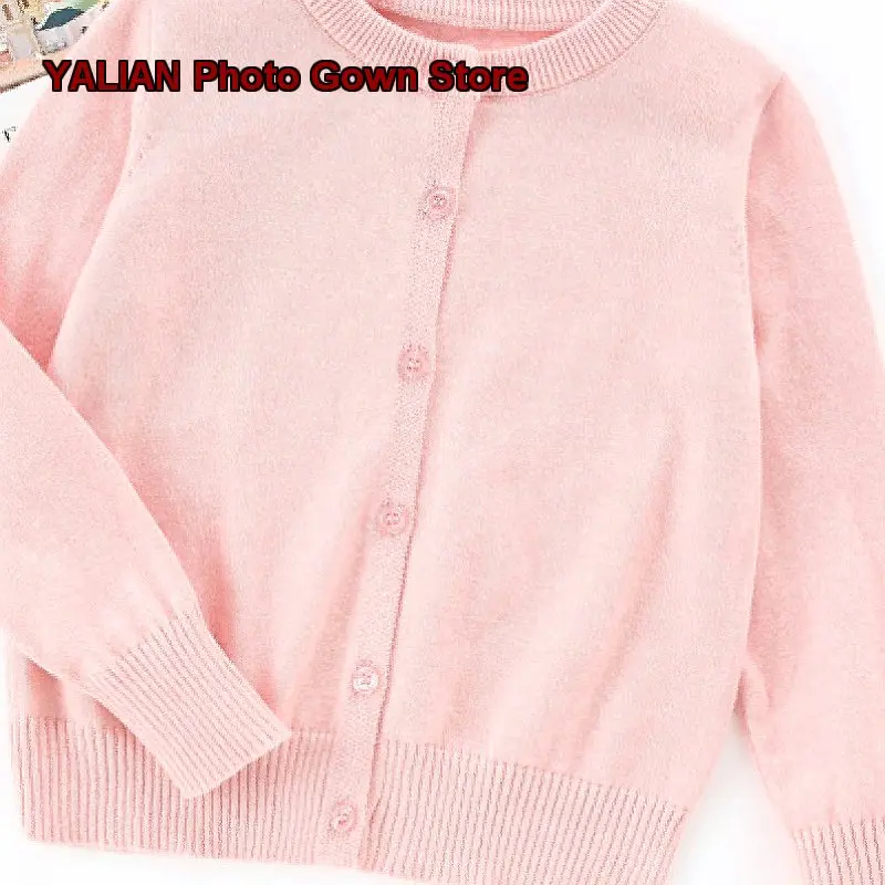 Older Kids Knit 2026 Spring Autumn Solid Color Ultra-Soft Jacket Cotton Parent-Child Outfit Girls