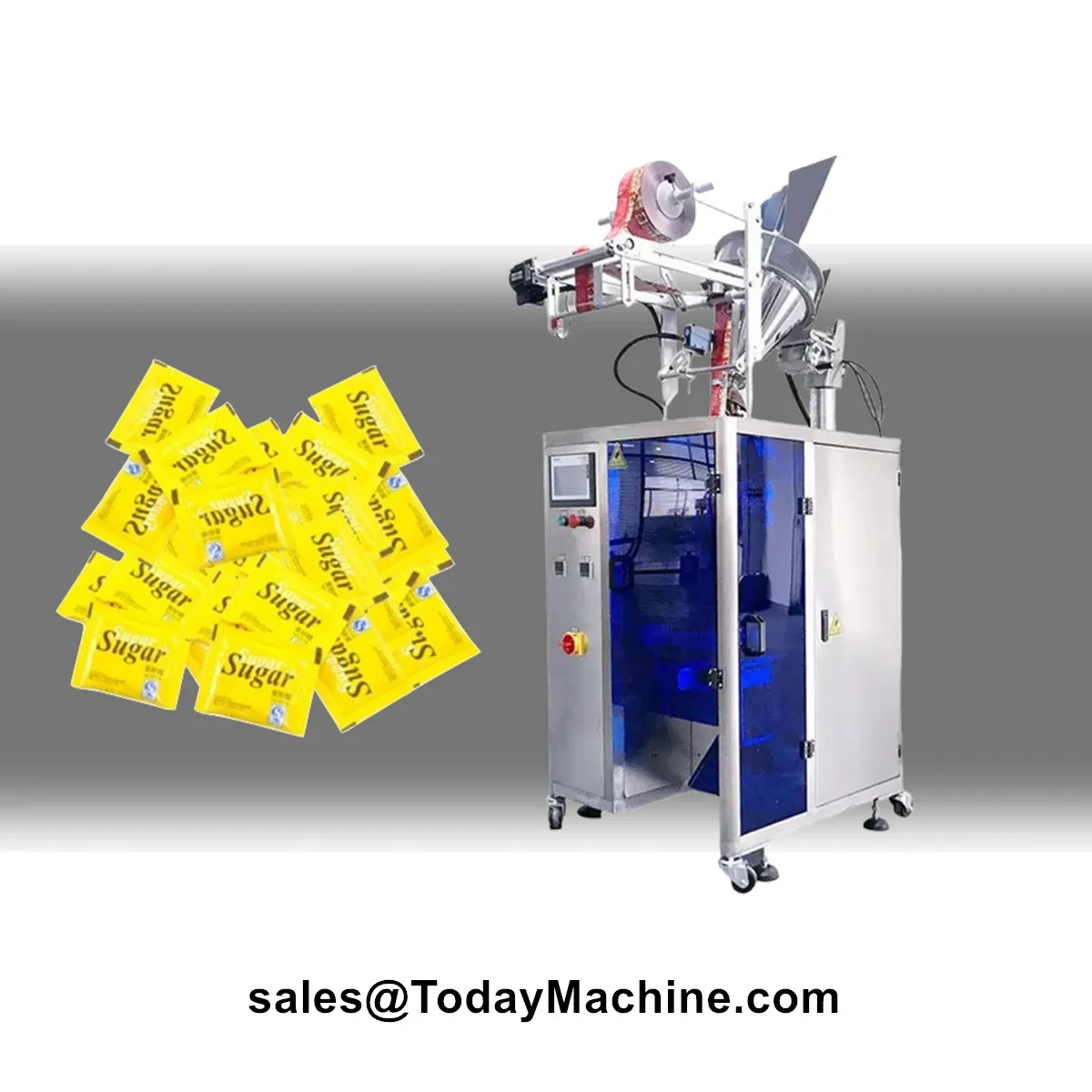 Máquina envasadora de sellado y llenado Vertical, bolsa de polvo de coco, almidón de maíz y café molido con barrena automática