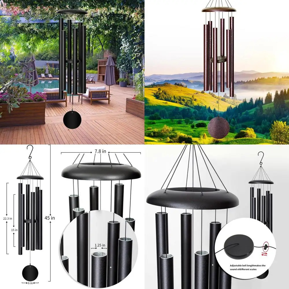 

Large Outdoor Deep Tone Wind Chimes, 45 Inches, Ideal Gift for Mom or Grandma, Perfect for Christmas and Garden Decorations