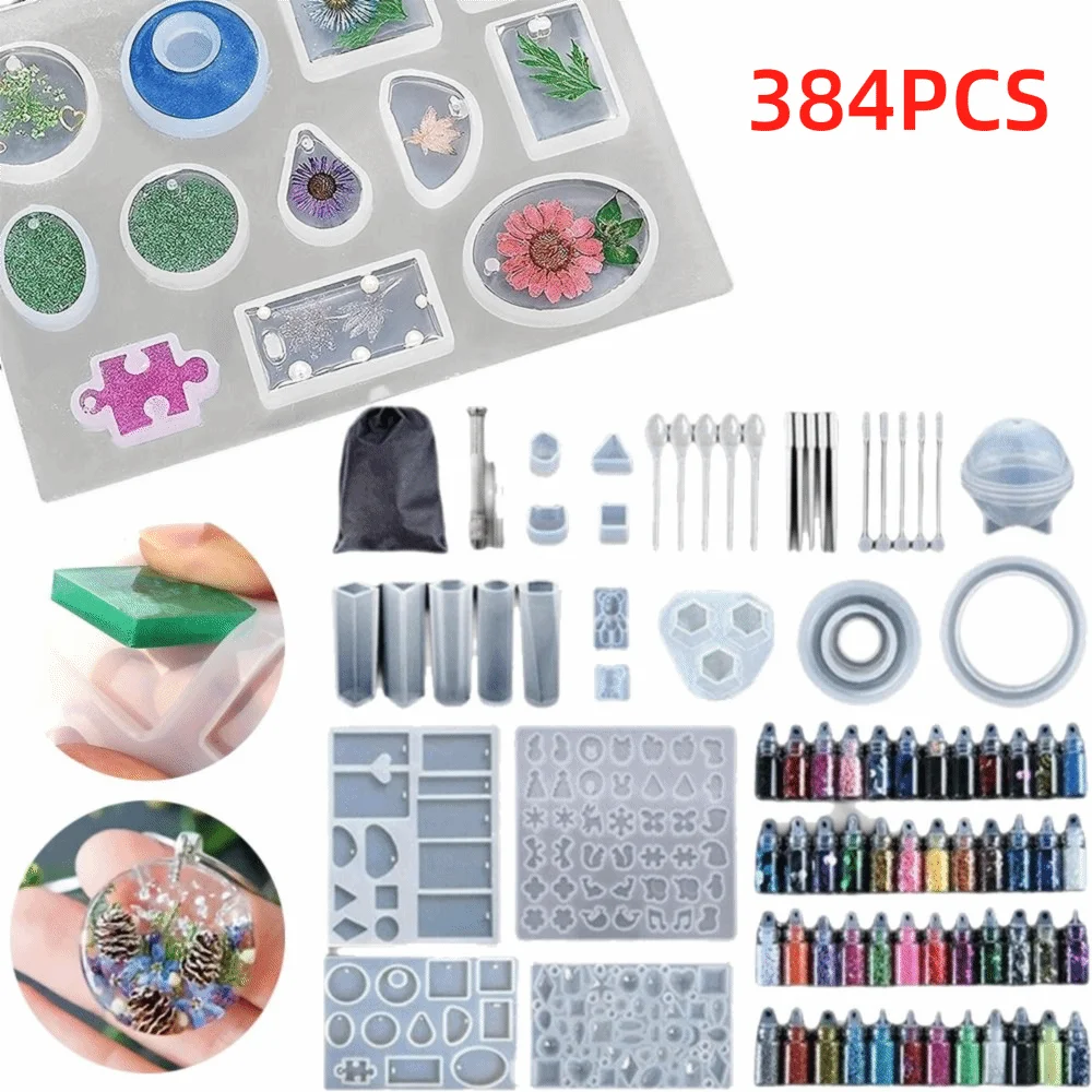 bear-casting-mold-epoxy-resin-mold-kits-glitter-power-set-clear-epoxy-resin-epoxy-resin-molds-kit-hand-drill-glitter-sequins