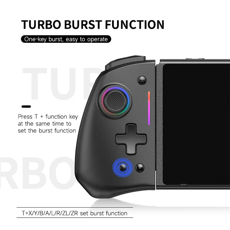 

KS42 RGB Joypad Automatic wake-up Controller With Bluetooth With somatosensory six-axis Compatible For Switch/Switch OLED Handle