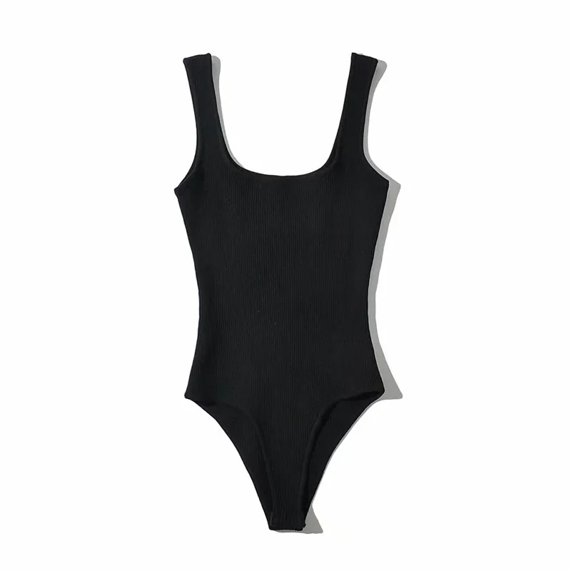 Fashionable Minimalist Tank Top One-Piece Clothing No-Sleeve Cross-Back Vest Underwear Outerwear Flat Collar Trendy