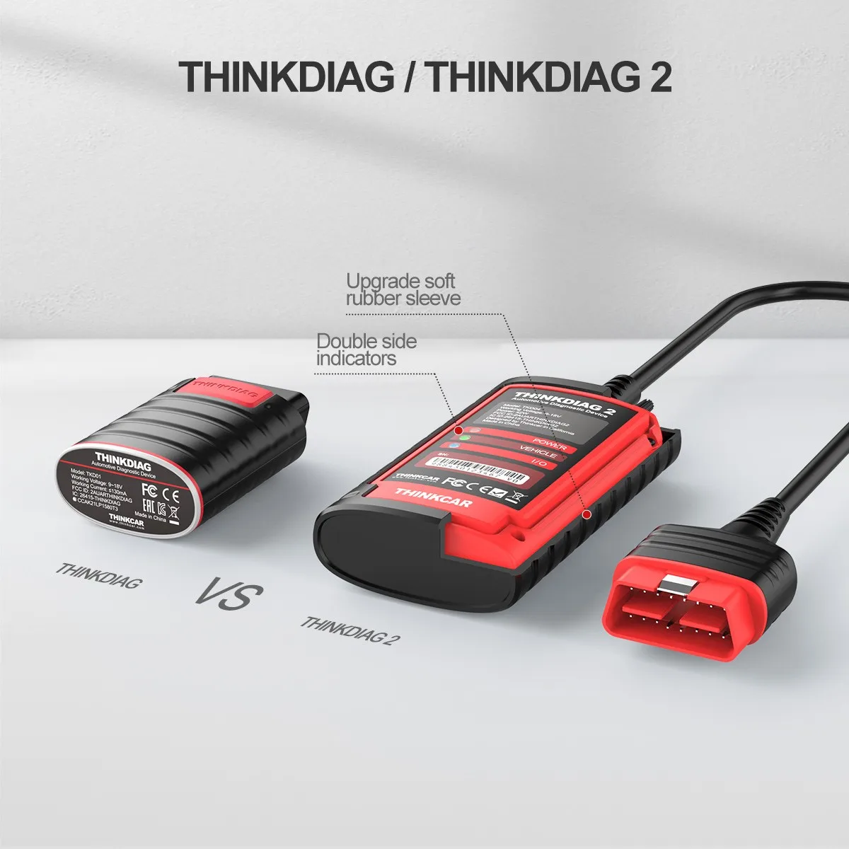 THINKCAR Thinkdiag 2 All System Support CAN FD Protocols OBD2 Scanner Full Car Manufacture Brands 15 Reset for DZ