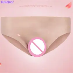 Men Silicone Fake Vagina Underwear Panties Hiding Gaff Penetratable Realistic Pussy for Crossdresser Transgender Shemale