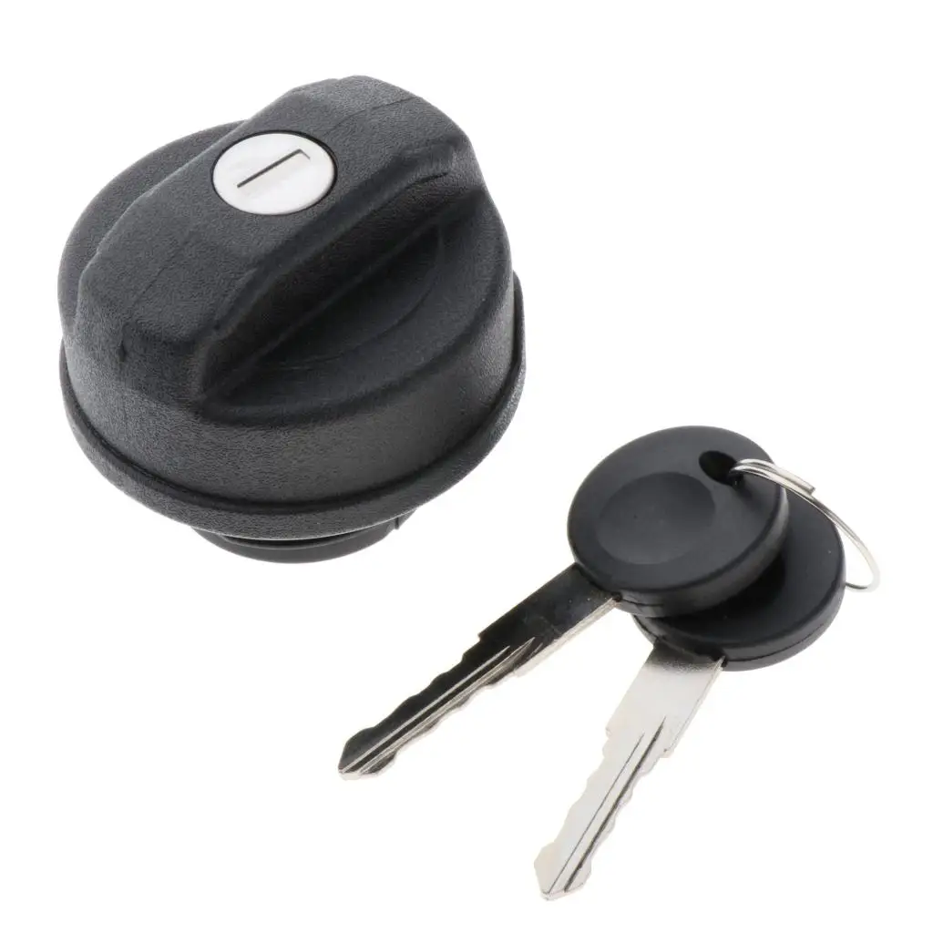 65mm Plastic Car Locking Fuel Cap w/ Keys Car Accessories Black suits for VW Caddy