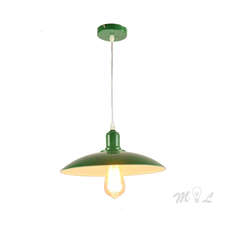 Loft Industrial Pendant Light Colourful Plate Hanging Lamps for Bar Restaurant Suspension Luminaire Vintage Pendant Lamp Fixture