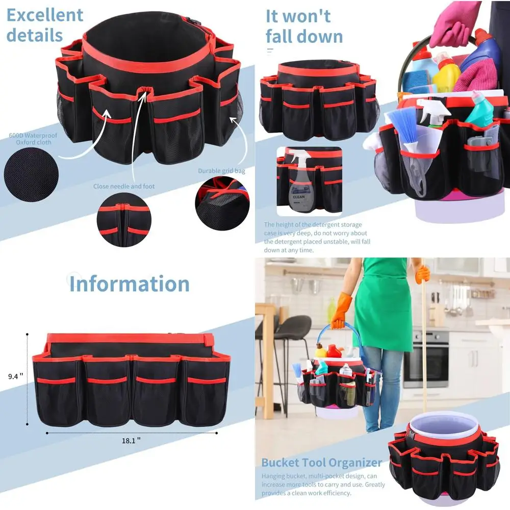 

5-Gallon Cleaning Caddy Organizer for Housekeeping Supplies