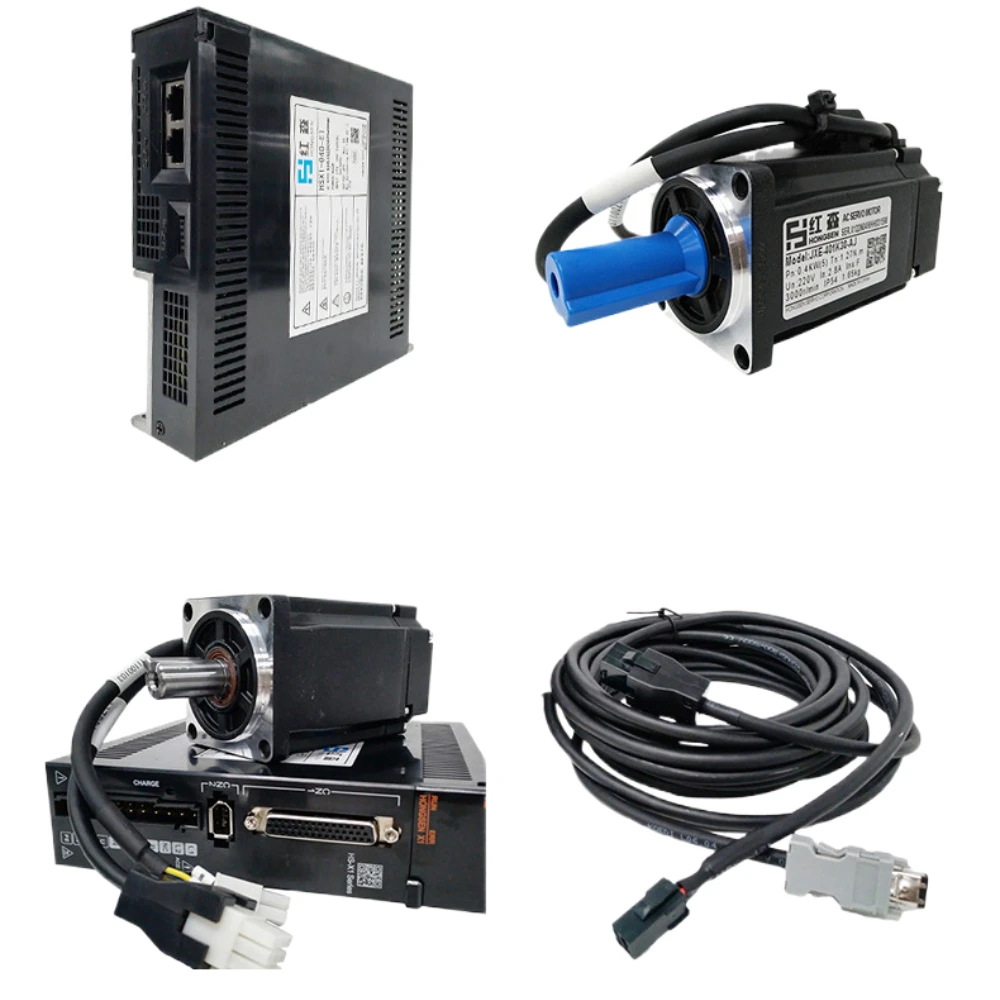 Servo Motor Set 60 80  400w 600w 750w 1kw 220v Ac Servo Motor Kit With Brake And Magnetic 17Bit Absolute Encoder+Driver For Cnc