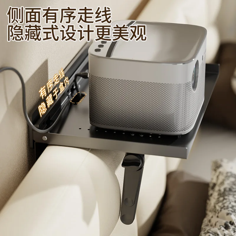 Black Carbon Steel Projector Wall Shelf Optional Drawer Kg Stated Capacity Bedside Bedroom Storage Rack Living Room Study Office