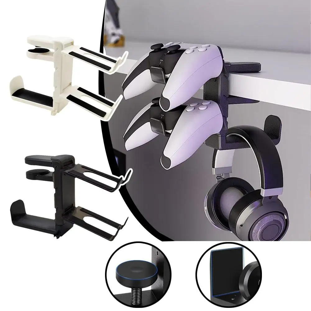 

Under Desk Headphone Handle Hook For Game Desktop Controller Holder Handle Bracket Universal Hanger Punch-free Storage U4H4