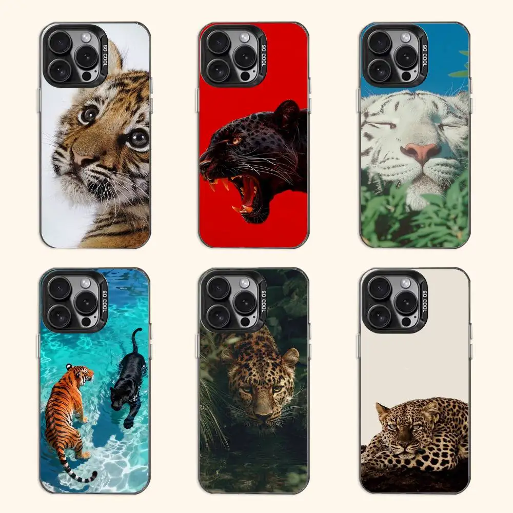 

Lion & leopard Phone Case For iPhone 17 16e 16 15 14 13 12 11 Pro Max X XR XS MAX Back Cover