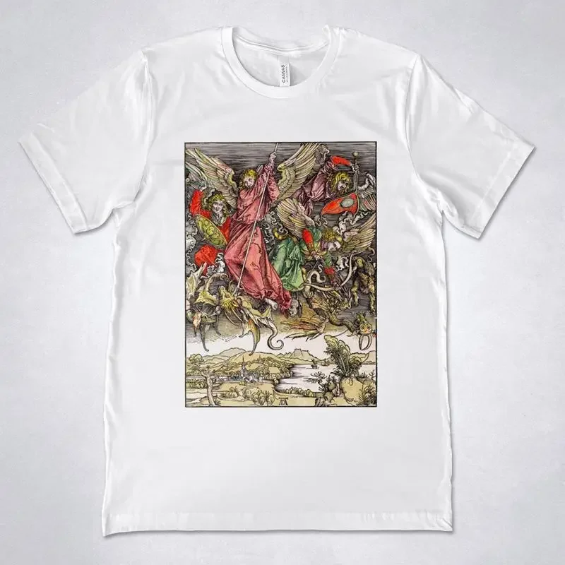 Albrecht D ºrer Saint Michael Fighting the Dragon in color unisex T Shirt