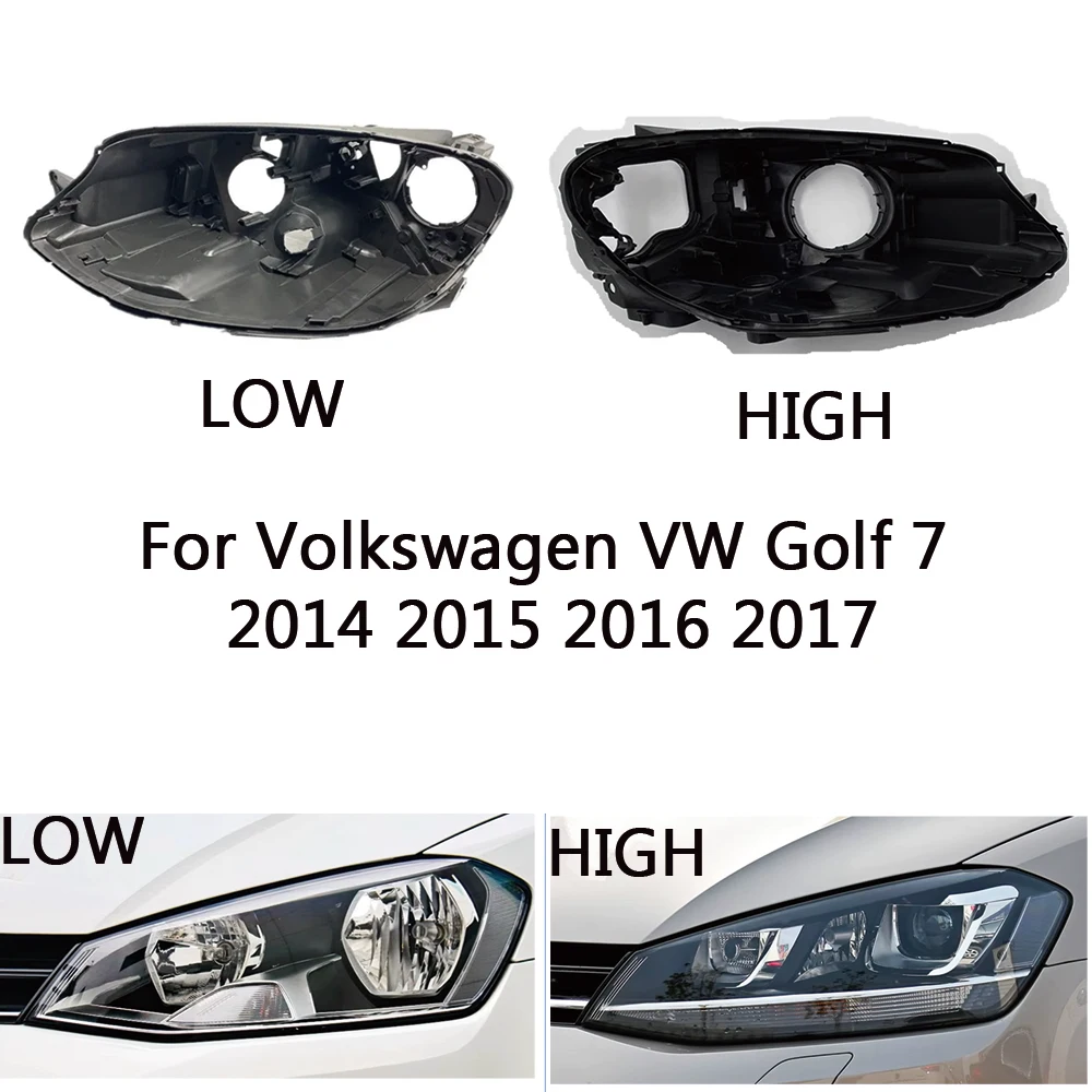

Headlight Base For For Volkswagen VW Golf 7 2014 2015 2016 2017 Headlamp House Car Rear Base Front Auto Headlight Back House