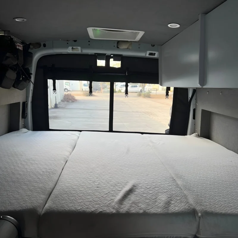 Thermisches Insektenschutz- und Moskitonetz für die hintere Schiebetür von Wohnmobilen, passend für Mercedes Sprinter 2007-2025, Hochdach-Camper-Van, Sichtschutzvorhänge – Detail 7